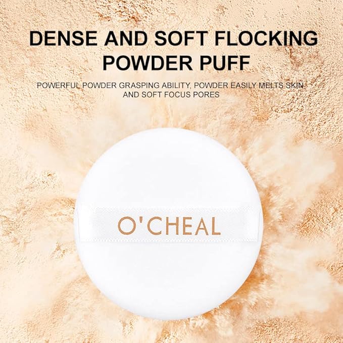 O'CHEAL Whitening Loose Powder and CC Air Cushion BB Cream Liquid Foundation Cream for Makeup Concealer Cushion for Face Make Up Cushion Makeup IVORY WHITE