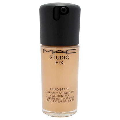 Studio Fix Fluid SPF 15 24Hr Matte Foundation Plus Oil Control - NC40 by MAC for Women - 1 oz Foundation