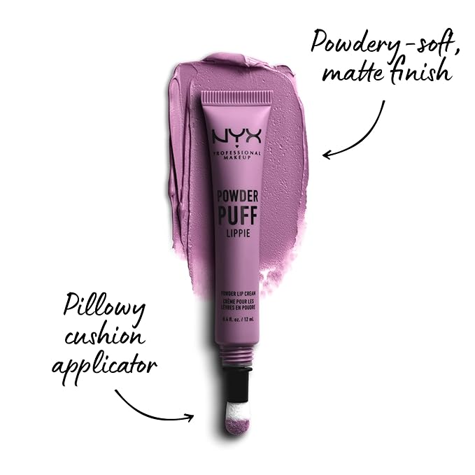 NYX PROFESSIONAL MAKEUP Powder Puff Lippie Lip Cream, Liquid Lipstick - Will Power (Lavender Mauve)