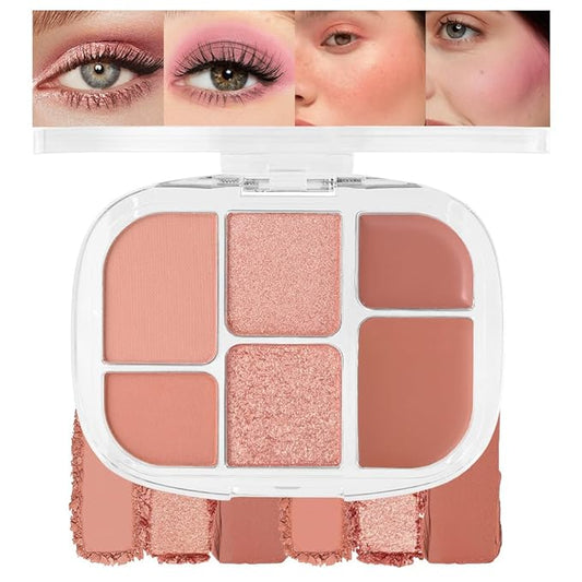 All-in-One Makeup Palette – High Pigment Contour, Blush & Eyeshadow – Matte & Shimmer Finishes – Long-Lasting, Blendable & Lightweight – Professional & Daily Makeup Kit (01#, (Pack of 1))