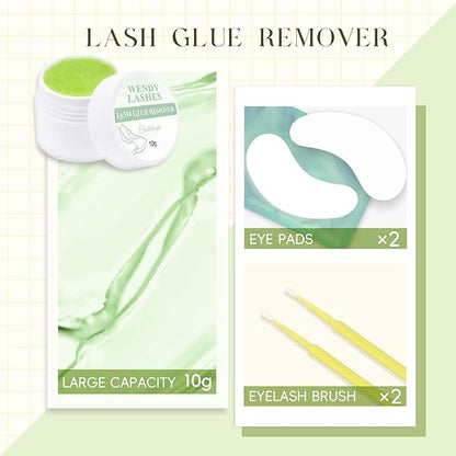 Lash Remover for Lash Extensions Hami Melon Low Irritation Cream Glue-Remover Kit 10g Professional Fast Sensitive Skin Dissolution Lash Extension Remover By WENDY LASHES（Lash Remover-Hami Melon,10g）