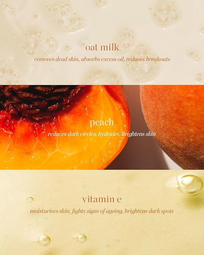 Ere Perez - Natural Oat Milk Liquid Foundation | Breathable, Buildable, Med-Full Coverage, Dewy | Peach Extract, Vitamin E | Vegan, Cruelty-Free, Clean Beauty (Malt | light-med neutral, 1fl oz | 30mL)