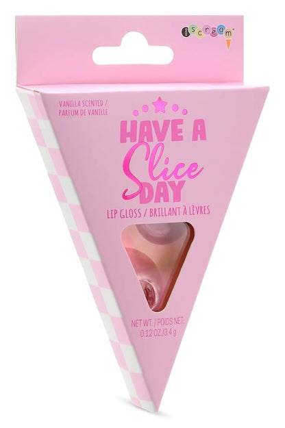 iscream Pizza Slice Shaped Vanilla Scented Solid Lip Gloss Trio