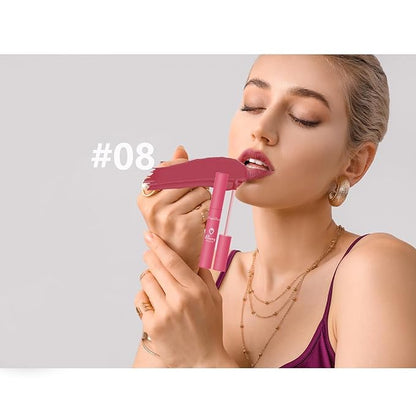 Matte Lipstick Liquid for Women Teens Lip stain long lasting waterproof lip liner stain Fade Resistant Highly Pigmented Lightweight Portable Vegan Lip Stick Travel Size Makeup #08
