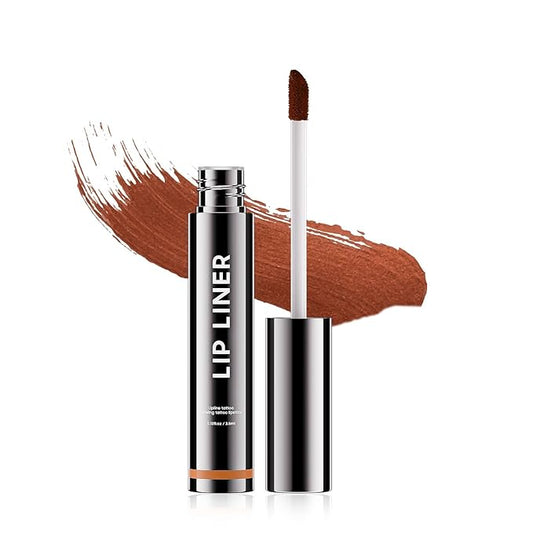Lip Liner Lip Stain - Peel Off Lip Tint Tattoo, Long-Lasting Moisturizing Lip Stain, Waterproof Nourishing Lip Liner with Matte Finish, Create A Charming Vibrant Lip Color (Cocoa)