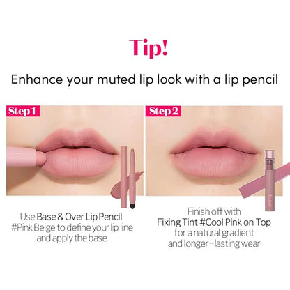 ETUDE Fixing Tint #04 Ginger Milk Tea (4g) | Long Lasting High Pigmented Liquid Lipstick | Waterproof Lightweight Matte Finish Lip Stain | Full Coverage | Korean Makeup, Kbeauty