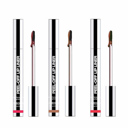3Pcs Lip Stain Peel Off Set,Peel Off Lip Liner Stain,Matte Lip Liner Tattoo Long Lasting Waterproof Transferproof Lip Stains for Women Peel Off