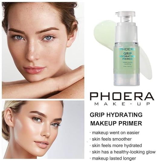 PHOERA Primer for Face Makeup, Pore Shrink Wrinkles Remove Fine Lines Hydration Clean Prime B-18ML