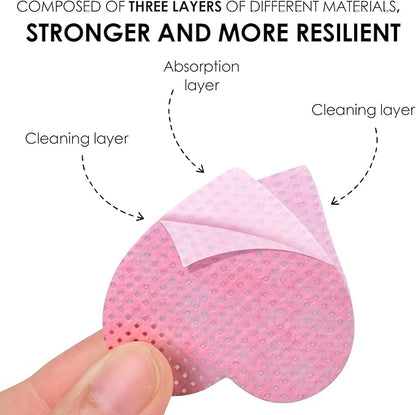 400PCS Lint Free Nail Wipes,1 Pull-Down Pump Dispenser Bottle, Super Absorbent Soft Non-Woven Eyelash Glue Wipes,Lash Extensions Glue Cleaning Wipes Nail Salon Supplies (Pink)