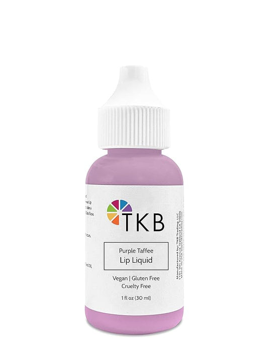 TKB Lip Liquid Color | Liquid Lip Color for TKB Gloss Base, DIY Lip Gloss, Pigmented Lip Gloss and Lipstick Colorant, Made in USA (1floz (30ml), Purple Taffee)