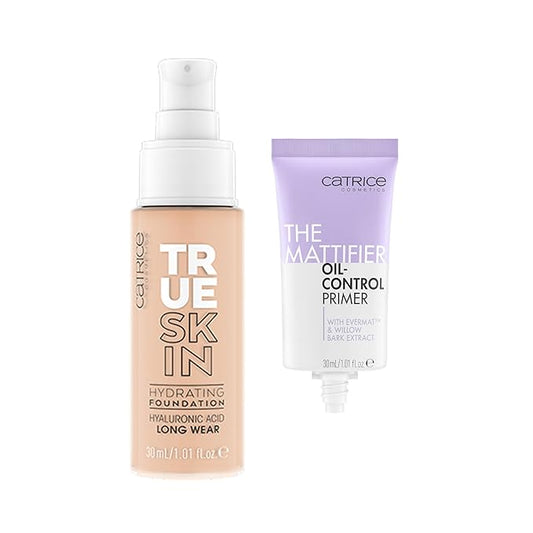 Catrice | True Skin Foundation 07 & The Mattifier Oil-Control Primer | Full Coverage Makeup | Vegan & Cruelty Free