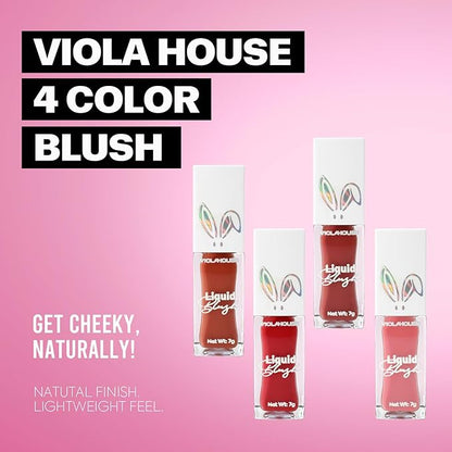VIOLA HOUSE Liquid Blush, Long-lasting Liquid Blush, Blush Rouge Liquid Makeup, Liquid Blush Cream7g (3, 7g)