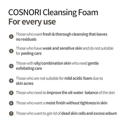 COSNORI Double Cleanser Set - Micro Active Cleansing Oil & Foam - Vegan, Non-Irritating, Deep Cleansing, Korean Skin Care