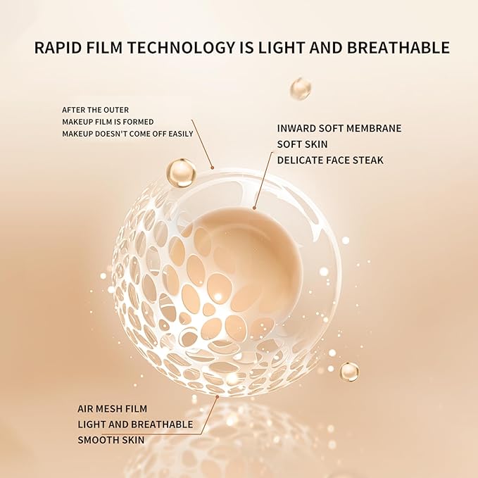 BLUE LOVE Liquid Foundation Makeup Full Coverage - Tinted Moisturizer for Combination & Oily Skin, Waterproof BB Cream Concealer for Mature Skin (Ivory White)