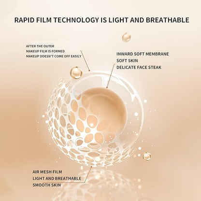 BLUE LOVE Liquid Foundation Makeup Full Coverage - Tinted Moisturizer for Combination & Oily Skin, Waterproof BB Cream Concealer for Mature Skin (Ivory White)