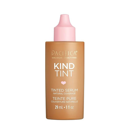 Pacifica Tinted Moisturizer – Kind Tint Serum, Lightweight Hydrating Foundation with Vegan Collagen & Hyaluronic Acid for Dewy Glow, Buildable Coverage, Vegan, 1 fl oz (Shade 09)