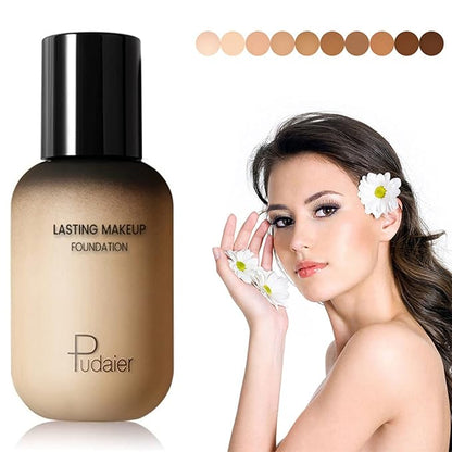 Matte Concealer Foundation Cream Corleone 40ml Long Lasting Waterproof Full Coverage Oil Control Matte Liquid Foundation for Women (Warm peach)