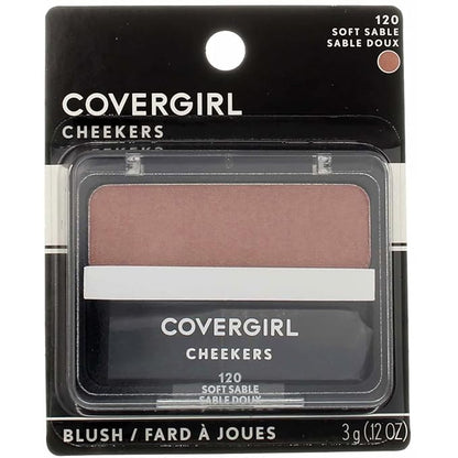 Soft Sable 120 Cheekers Blush, Bundled With Makeup Cleansing Cloth - Real Radiant Powder Blush For Cheeks, Face Makeup Enhancer, Portable Mini-Compact Cheek Blush (Pack of 4)