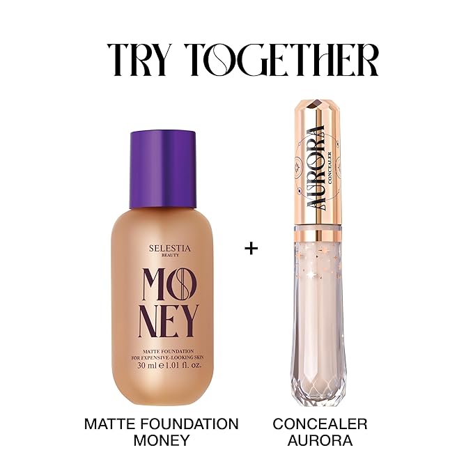 Money Liquid Matte Foundation – Long-Lasting, Natural Looking & Buildable Coverage – For Combination, Dry, Oily Skin – Lightweight & Moisturizing (Ivory)