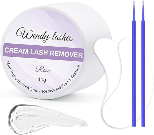 Rose Lash Remover Kit for Lash Extensions Professional Fast Low Irritation Cream Glue-remover 10g Sensitive Skin Dissolution Extension-Remover By WENDY LASHES（Rose,10g）