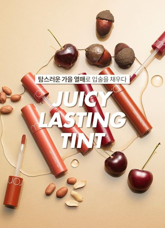 rom&nd Juicy Lasting Tint 09 LITCHI CORAL - Long-lasting, MLBB, Clear & Natural Makeup, K-beauty Lips, 5.5g | 0.2 oz