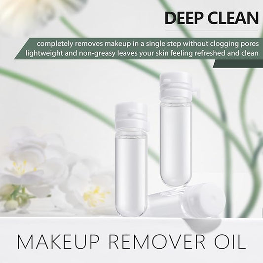 Ultra-Portable Cleansing Oil Capsules Travel-Sized Makeup Remover Oil Gentle Complete Deep Facial Cleansing On-The-Go Compact Mini Bottles Sensitive Skin, 30 Counts