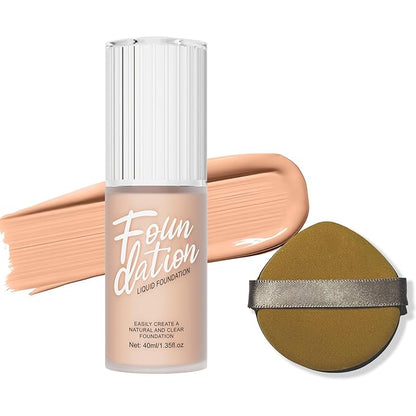 Foundation,Matte Foundation Concealer Full Coverage,Natural,Oil-Control &Waterproof Foundation Makeup For Women. (#104, 40ml)