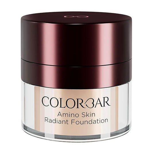 Amino Skin Radiant Foundation - Liquid Foundation Makeup - Medium to Full Buildable Coverage Hydrating Foundation - 002 Petal Fair - 0.5 oz