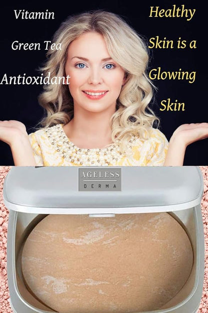 Mineral Baked Powder Foundation- A Vegan- Paraben -Gluten and Cruelty Free Makeup Foundation (Nubian Beige)