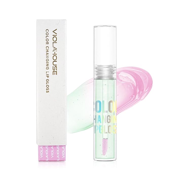 VIOLA HOUSE Color Changing Lip Gloss, PH Lip Tinted, High gloss lipstick, waterproof,long lasting lip care. 5g