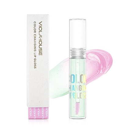 VIOLA HOUSE Color Changing Lip Gloss, PH Lip Tinted, High gloss lipstick, waterproof,long lasting lip care. 5g