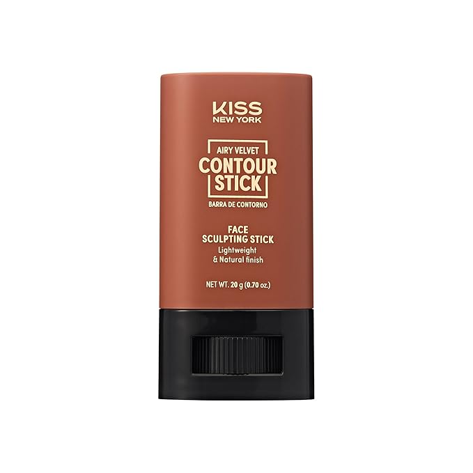 Airy Velvet Contour Stick, Cool Toned Face Sculpting Cream Makeup, Buildable with Lightweight Natural Finish, Hyaluronic Acid & Green Tea Extract (4 Tan Brown, 0.70 Ounce)