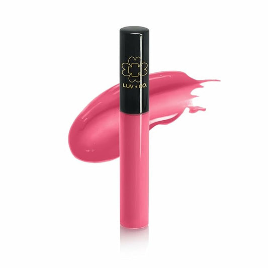 Lip Gloss 7ml 90% Organic Moisturizing Lip gloss Non Sticky Shiny Natural Colorants For Light Glossy Coverage Gluten Free Paraben Free | Pink Rose | Mama