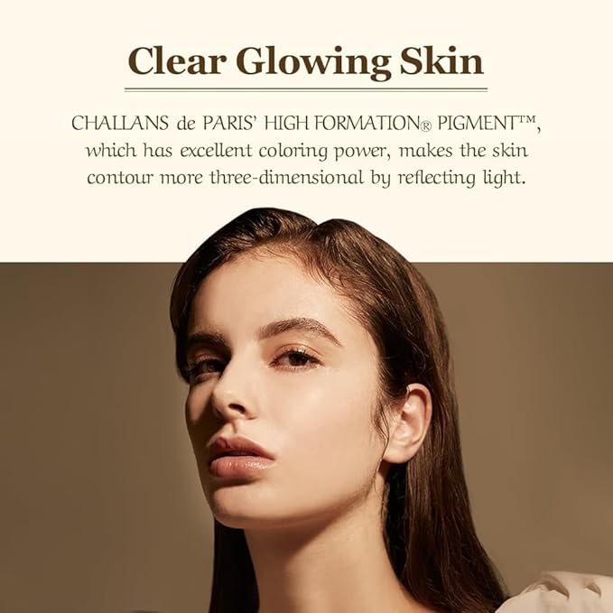 [CHALLANS de PARIS] Cushion de Lumináre Cream Foundation – Radiant Glow, Full Coverage, Long-Lasting Wear, Premium Formula, Smooth Finish, Volume, 21 Bright Ivory, 0.53 oz