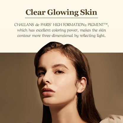 [CHALLANS de PARIS] Cushion de Lumináre Cream Foundation – Radiant Glow, Full Coverage, Long-Lasting Wear, Premium Formula, Smooth Finish, Volume, 23 Medium Beige, 0.53 oz