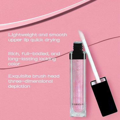 Lip Set, Lip Stain Long Lasting Waterproof, Lightweight, Non-sticky, High Shine Finish, Super Natural #11