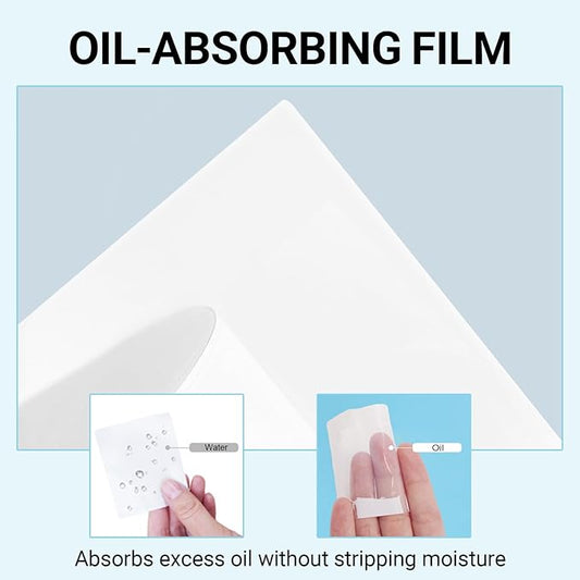 Erinde Upgrade Oil Control Film with Mirror and Puff, 150 Sheets Oil Blotting Paper for Oily Skin,Face Oil Absorbing Sheets, Absorb Excess Oil, Makeup Friendly