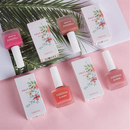 VERONNI Shimmer Juice Liquid Blusher Long Lasting Lightweight Moisturizing Liquid Cheek Blush Waterproof Natural Cream Blush for Cheeks Smooth Makeup Blush (403)