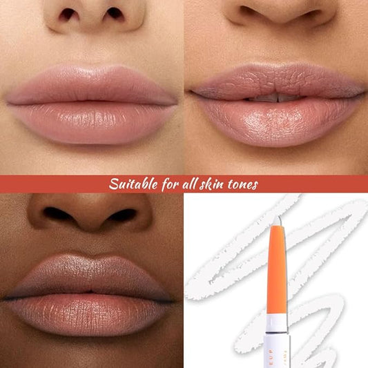 Retractable Matte Lip Liner Pencil, Clear Plump Lip Liners Long-Lasting Creamy Formula for Shaping & Sculpting lip filler pen, Subtle Touch Velvet Pigmented Crayon Lip Liner 01#