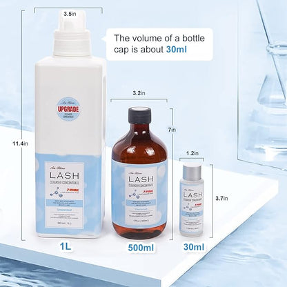 Lash Shampoo Concentrate 30ml Lash Cleanser Concentrate Add Hyaluronic Acid Oil-Free Lash Extension Shampoo Perfect for Salon，Unscented