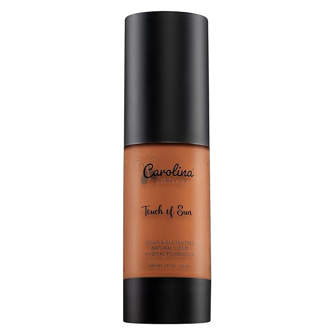 Plant-Based Foundation in Touch of Sun Shade - Hydrating, Pore-Minimizing & Buildable Coverage - Vegan, Non-GMO, Gluten-Free, Paraben-Free - Sun Protection - 1Fl Oz