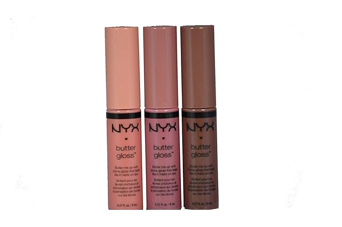 NYX Butter Lip Gloss Set 3 (Creme Brulee, Angel Food Cake and Ginger Snap)