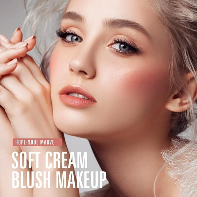 KIMUSE Liquid Blush, Soft Cream Blush Face Blush, Liquid Blush for Cheeks, Long-Wearing Pigmented Blush, Waterproof, Smudge Proof, Dewy Finish