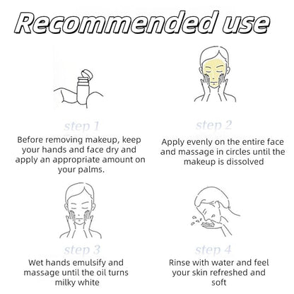 Cleansing Oil Makeup Remover - Natural Deep Cleanser for Face, Travel Size Mini Bottles, Portable Skincare for Gentle Facial Oil for All Skin Types (Rose,40)