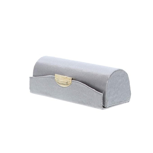 Motique Accessories Silver Solid Satin Ladies Lipstick Case With Mirror Purse Holder Set of 2