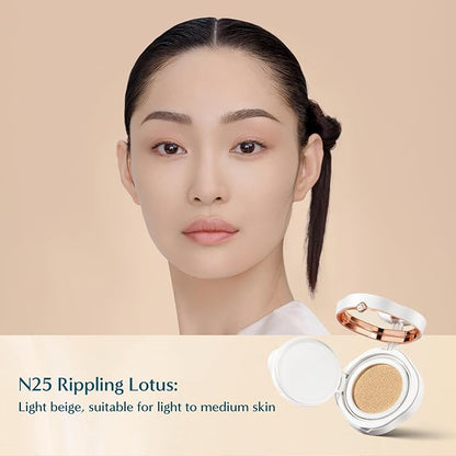 FLORASIS Flawless Jade Breathable Longwear Cushion Foundation (Ode to Embroidery) (N25 Rippling Lotus, 1 Count)