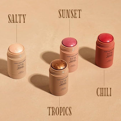 + Lux Unfiltered N°18 Illuminating Beauty Balm - Highlighter Stick with Mango Butter - Buildable and Blendable Highlighter Makeup Stick - Vegan & Cruelty Free - Salty (A Sheer Opal Gloss)