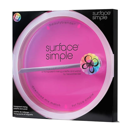 Beautyblender® | Surface Simple Portable Clear Beauty Blender Makeup Mixing Palette, Mix and Match Foundations and Creams, Includes Mixing Makeup Wand