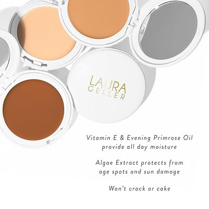 LAURA GELLER NEW YORK Timeless Skin Cream Compact Foundation, Medium to Full Coverage, Olive 330