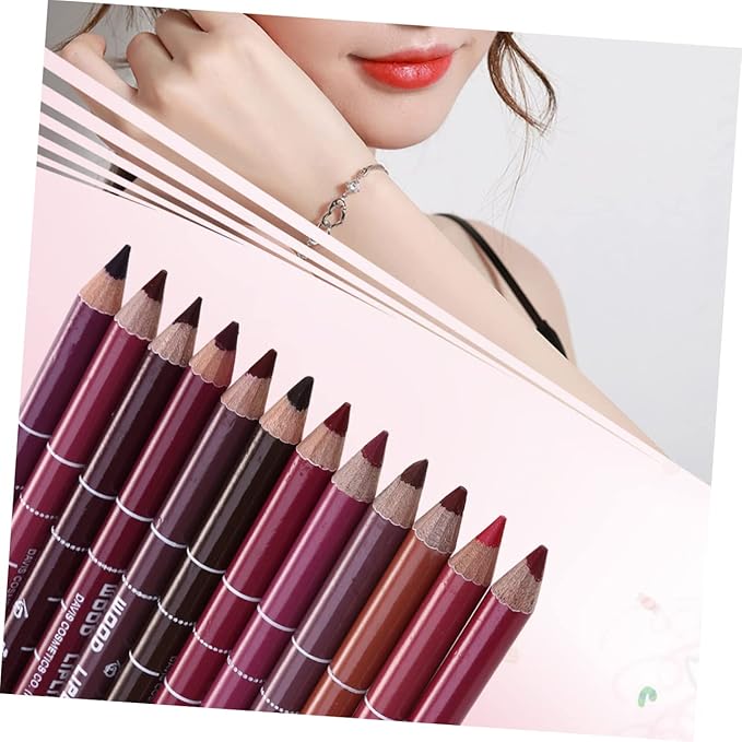 12pcs Lip Liner Pencil Set for Women Professional Makeup Lipliners for Daily Use Long-lasting Lip Makeup Kit